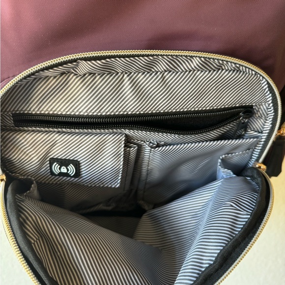 Kenneth Cole “Sophie” RFID blocking backpack-wine color; EUC - Picture 9 of 12